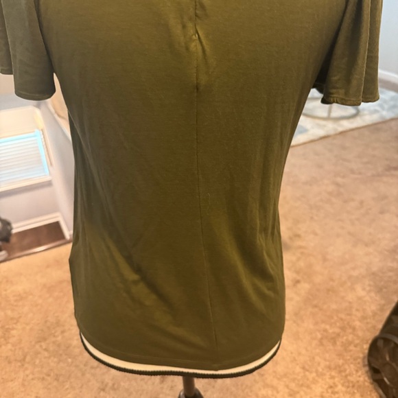 Ralph Lauren Olive Blouse with Neck Tie nwot. - Picture 7 of 9